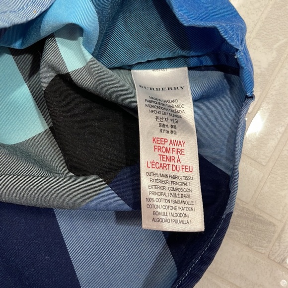 Burberry Blue plaid polo shirt, boys size 3 - Picture 6 of 7